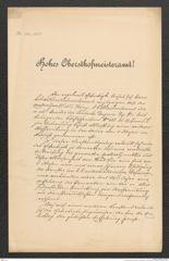 k.k. naturhistorisches Hofmuseum, Intendanzakten 1885-1896 (Hauer), Aktenzahl Z.408/1890, Seite 1